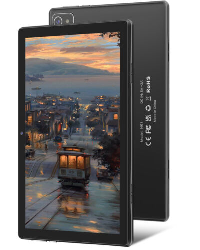 Tablet 64GB/256GB 4GB RAM 10,1 Zoll Android 11 6000mAh Quad Core Dual Kamera NEU - Afbeelding 1 van 16