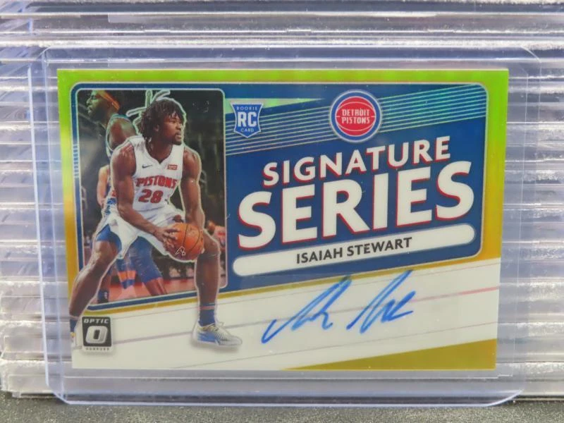 2020-21 Donruss Optic Isaiah Stewart Signature Series Gold Rookie Auto RC #01/10