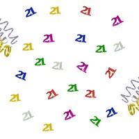 21. Geburtstag JubiläUm Konfetti Bunt Tisch Deko Streudeko Ca. 14G