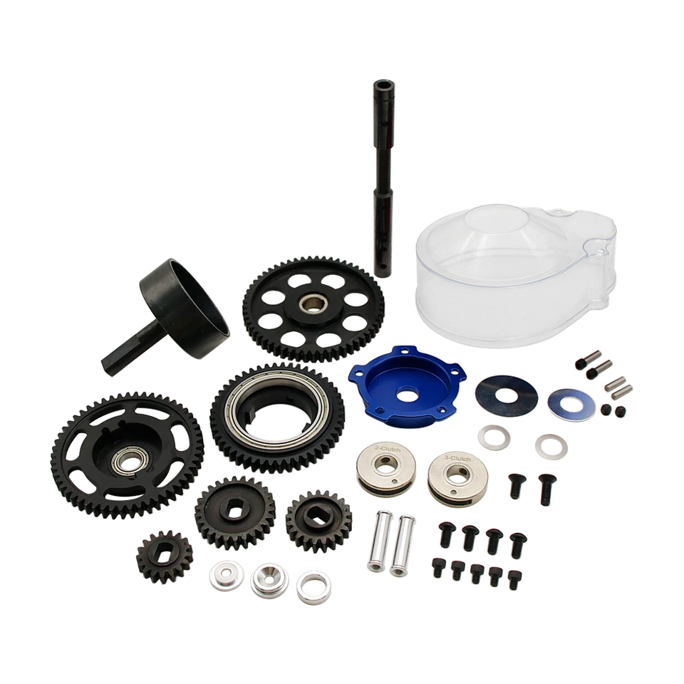 RC 1/5 CNC Metal 3 Speed Blue Gear Transmission Kit for HPI Rovan Baja 5B 5T 5SC - Image 4 of 4