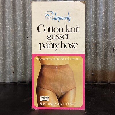 Rhapsody Cotton Panty Hose Genuine Vintage Shop Advertising Sign