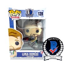 LUKA DONCIC SIGNED ACUTOGRAPH  DALLAS MAVERICKS NBA FUNKO POP BECKETT BAS
