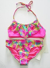 Roxy Girls Paradise Beach Bandana Bikini Set Knockout Pink Sz 2 - NWT
