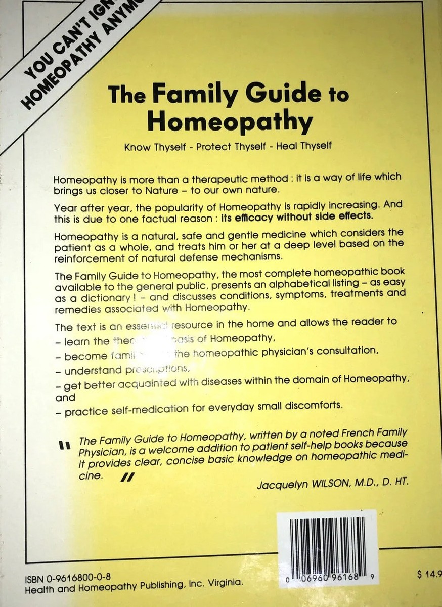 The Family Guide to Homeopathy Hardcover Alain Horvilleur 