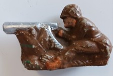 MANOIL Dimestore RARE MC2 MACHINEGUN Toy Composition Soldier Barclay