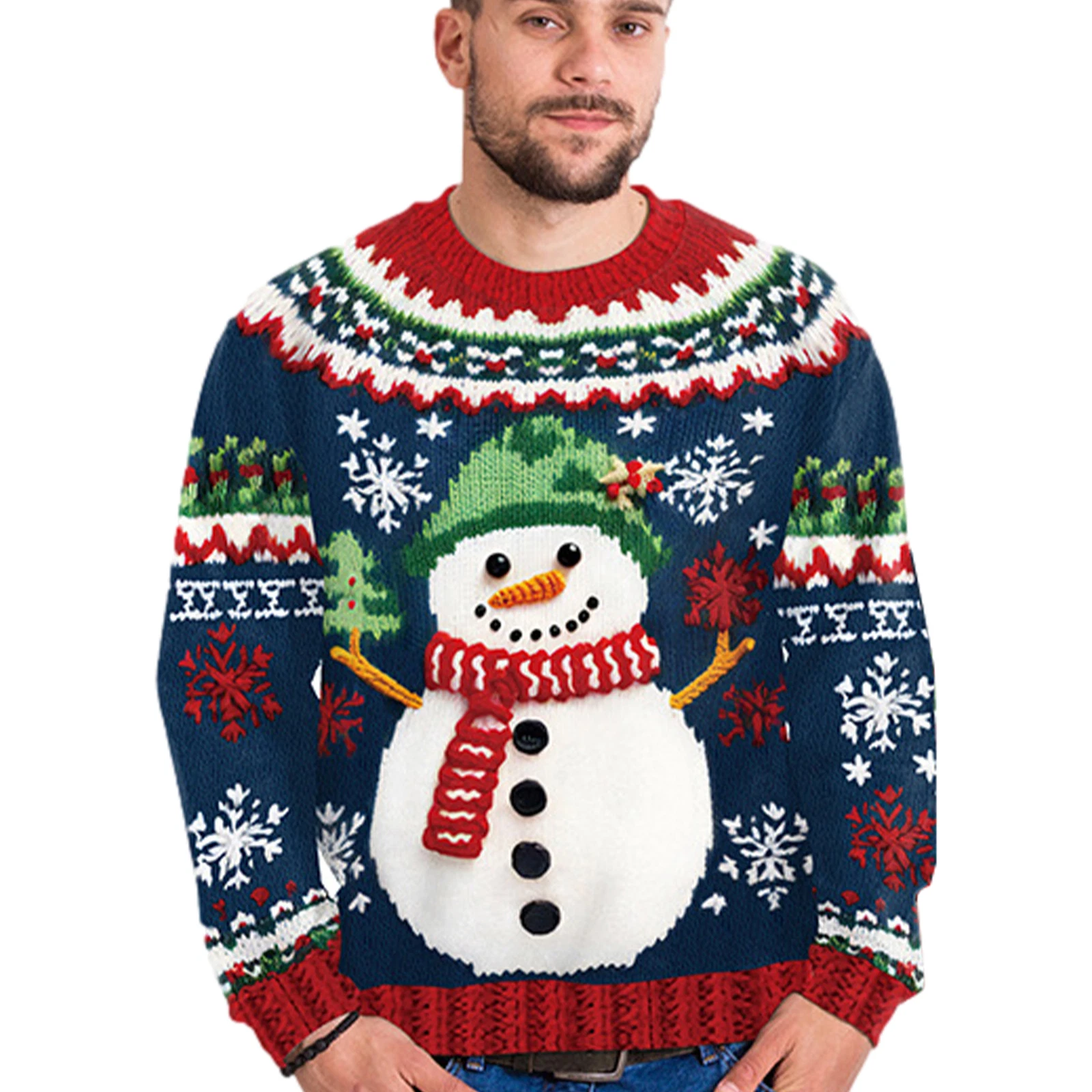 Ugly Christmas Sweater Imitation Sweater Design Sweatshirts Pullover Unisex