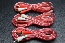 3 PCS 6 FT RCA WIRE AUDIOPIPE 2 CHANNEL CAR HOME AUDIO INTERCONNECT BMS-6