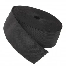 1in, 1.5in, 2in Commercial Grade Elastic Woven Black Double Sided Various Sizes
