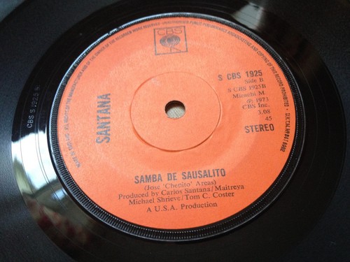 Carlos Santana UK 7" When I Look Into Your Eyes S CBS 1925 WELCOME 1973 - Picture 4 of 5