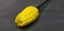 ART GLASS YELLOW LONG STEM GLASS FLOWER 20"