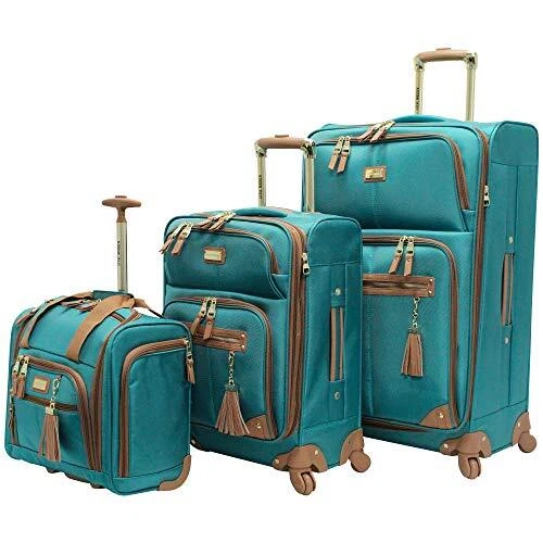 Steve Madden Designer Luggage Collection - 3 Piece Softside Spinner Suitcase Set - Image 2 of 4