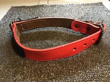 Grand collier pour chien réglable résistant avec boucle en métal orange très bon état !!!