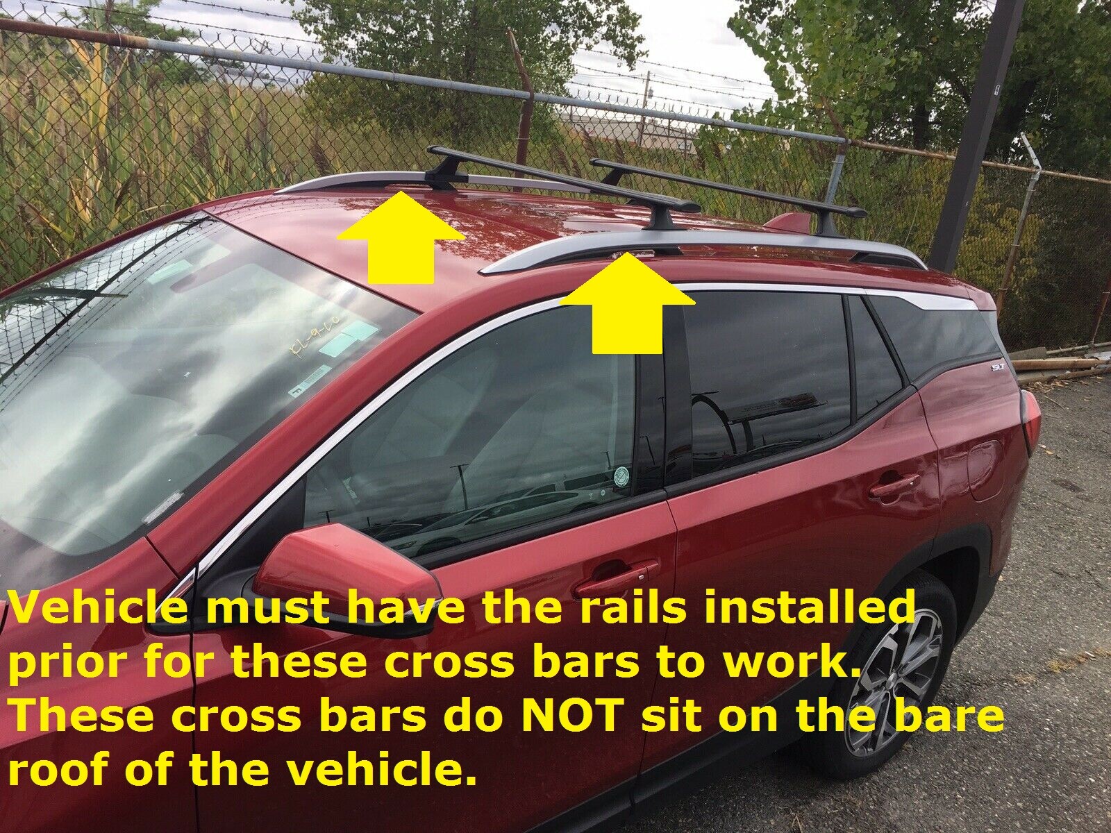 20182021 Equinox Terrain Genuine GM Roof Rack Cross Rail Package Black