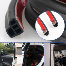 Tira de goma con sello de goma para borde de puerta de auto de 16,4 pies para accesorios en forma de L Nissan