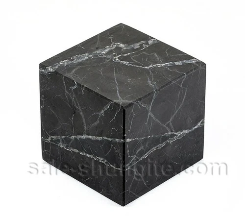 Сube Shungite unpolished 70x70 mm 2,75 inches EMF protection for home Russia