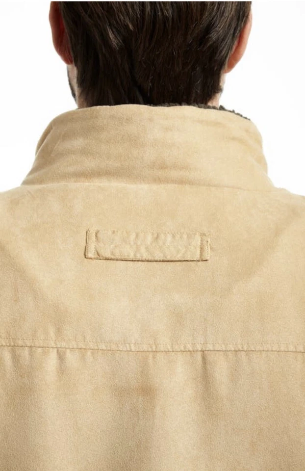Rainforest Mens Faux Micro Suede Faux Shearling Lined Tan Vest sz XL NEW - Image 4 of 4