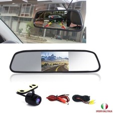 MONITOR SPECCHIETTO RETROVISORE 5 POLLICI TFT LCD + RETROCAMERA PARCHEGGIO