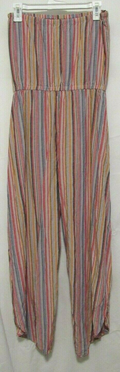 Drew Multicolored Striped Strapless Split Leg Jum… - image 2