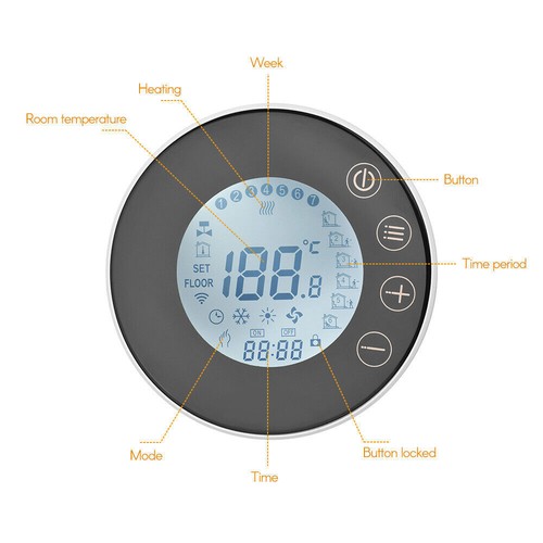 Termostato Smart Digitale Wireless WiFi Programmabile Display LCD Alexa Google - Foto 9 di 21