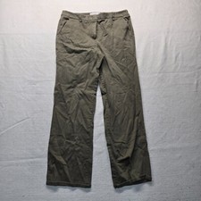 Liz Claiborne First Issue Khaki Pants Jeans Straight Leg Flat Front Tan Women 12