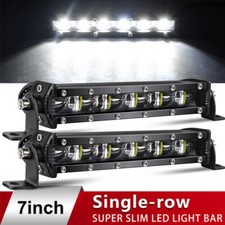 7Inch 60W Slim 6 Led Light Bar X2 Spot Work Lamp SUV Recovery Pickup Truck 4WD