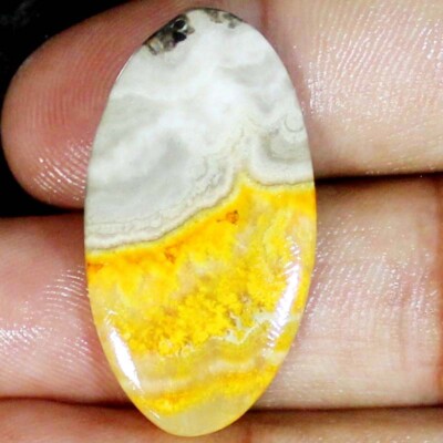Bumble Bee Jasper Cabochon 28.70 CT 20x38x4 mm Natural Oval Shape Gemstone BC-12