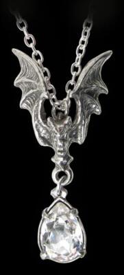 Alchemy Gothic Halskette La Nuit - Fantasy Damen Fledermaus Vampir Anhänger