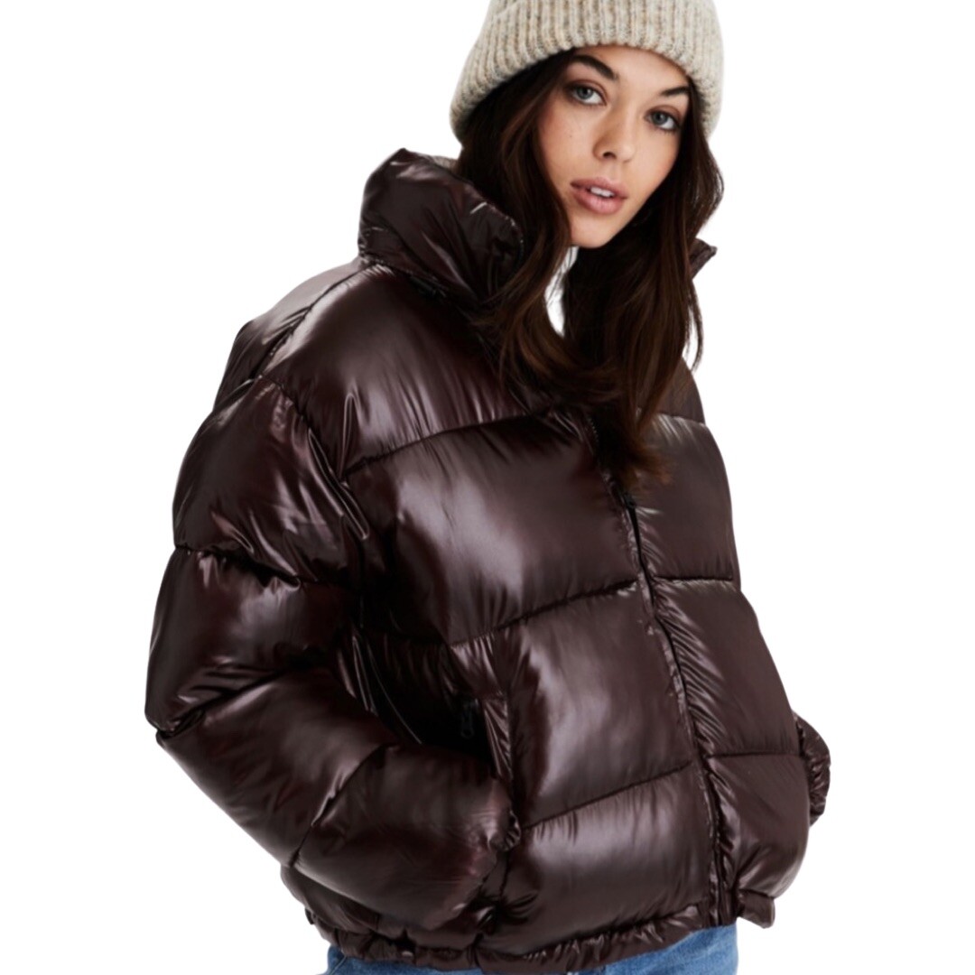 shiny puffer jacket