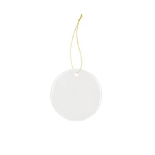 US Stock 600pcs Round Two Sided Ceramic Sublimation Blanks Holiday Ornament
