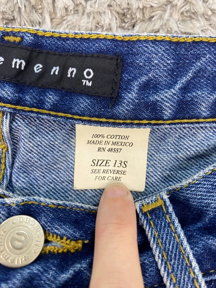 Jeans De Colección Ellemenno Para Mujer 26x28 Juniors 13S Tiro Alto Y2K Años 90 Mamá Denim Foto 4 de 4
