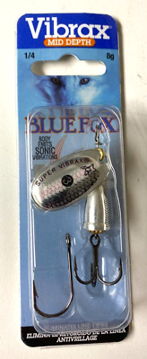 FISHING LURE,VIBRAX,BLUE FOX,MID DEPTH,1/4 OUNCE,8 GRAMS,SALMON,BASS,PIKE,NEW!!!