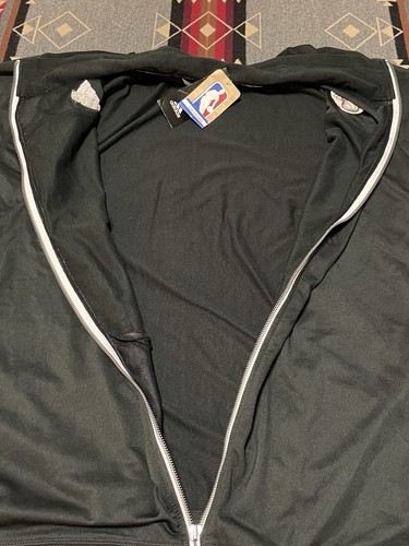 Adidas Climalite NBA Miami Heat Men's Black/White Full-Zip Jacket 2XL NWT T12 - Picture 6 of 9