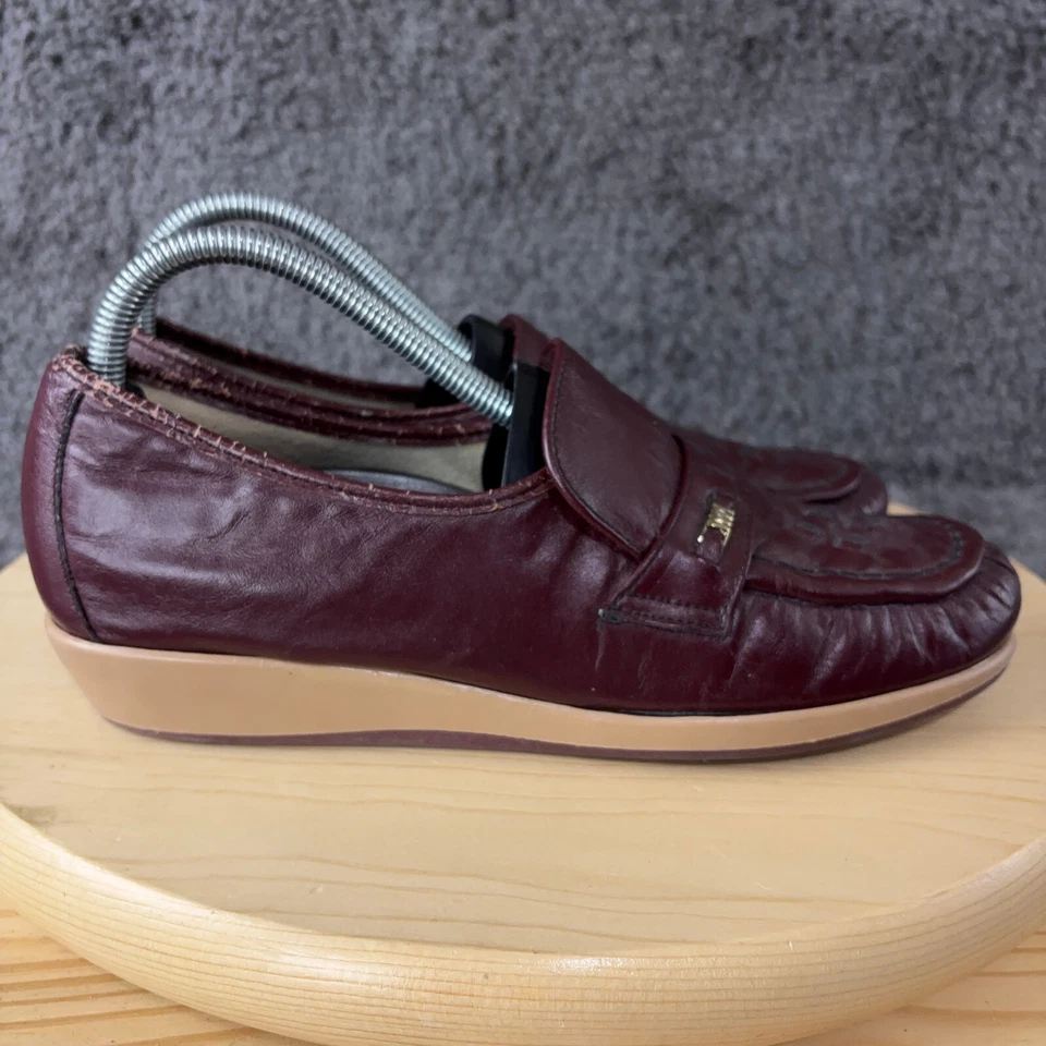 Vintage Clinic Nursing Shoe Women Size 9 Narrow Leather Brown Loafer Made in USA - Image 4 of 4