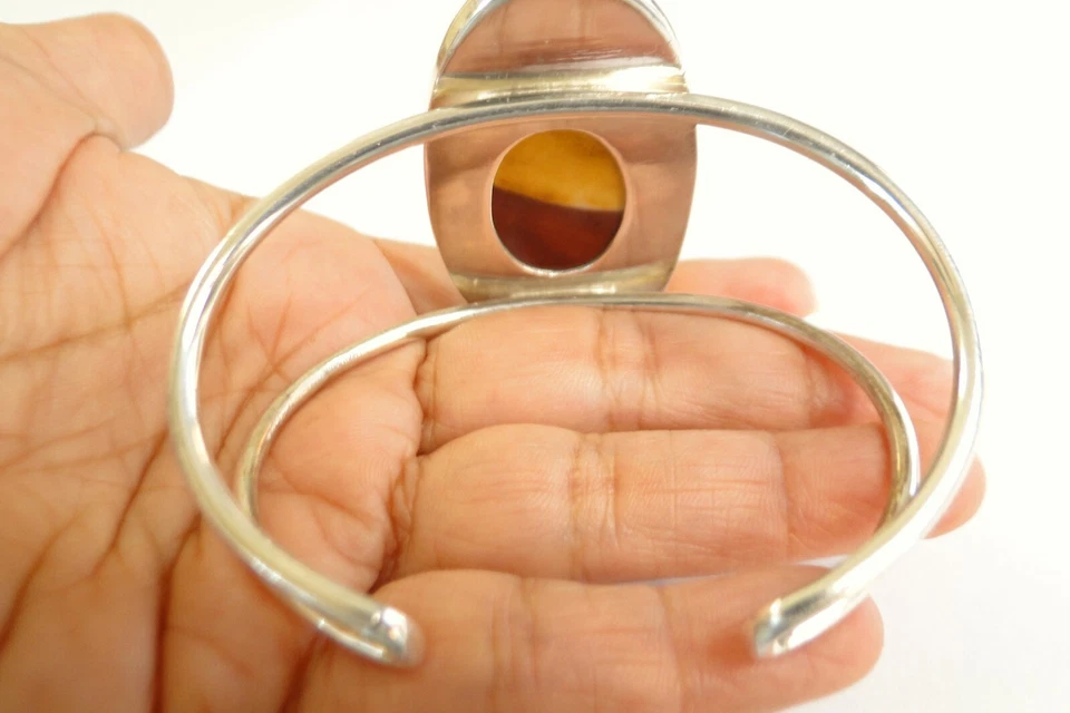 Brazalete Brazalete Piedra Jaspe Mookaite Plata de Ley 925 Foto 4 de 4