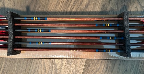 (12) Rose City Cedar 4S 28.5" HUNTER MOON 11/32" PAINTED & MATCHED 50-55# Arrows - Picture 5 of 15
