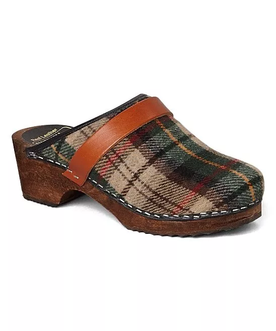 Plaid clogs store