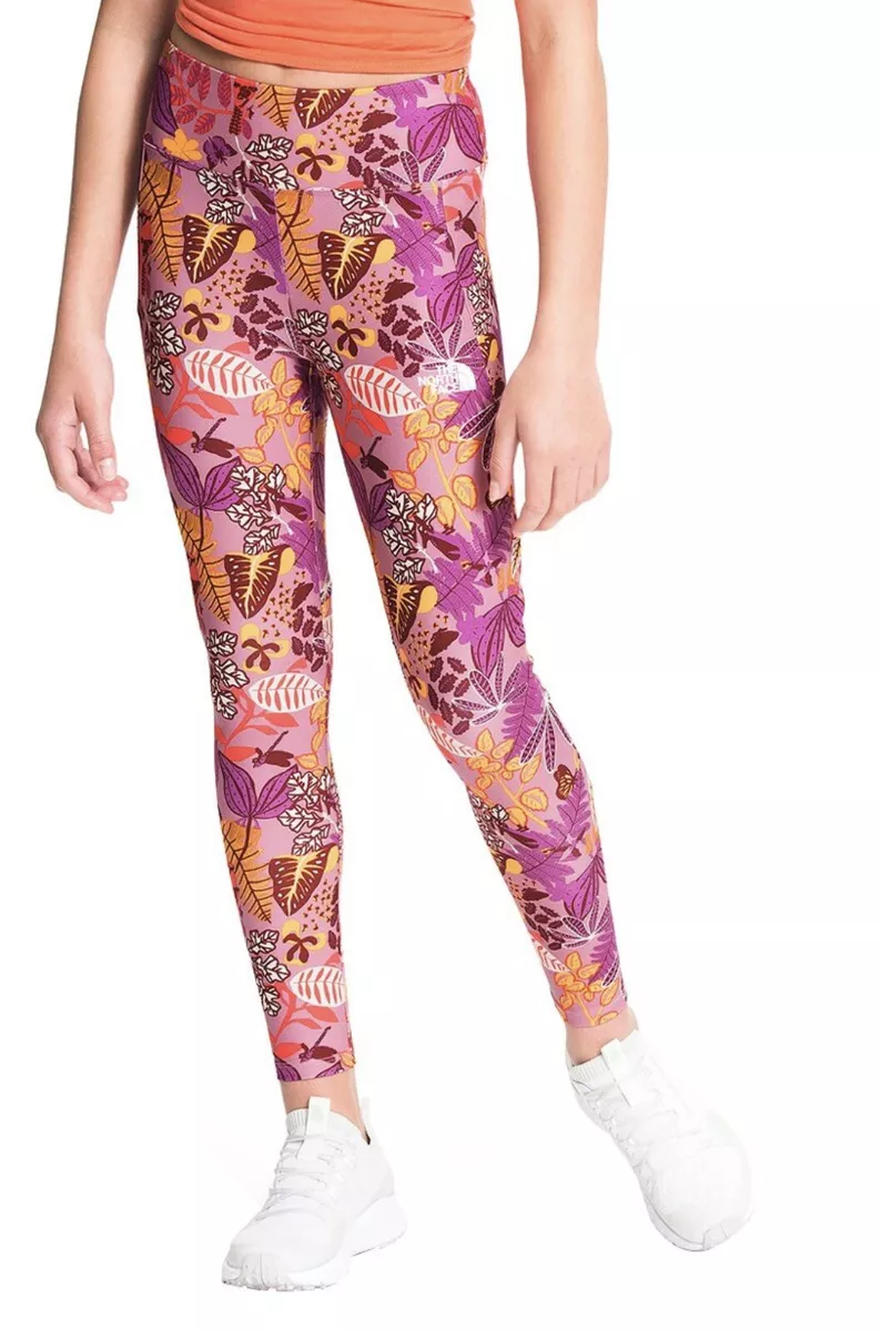 NEW The North Face Big Girls' On Mountain Pink Floral Leggings