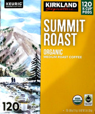 Kirkland Signature Summit Organic Medium Roast Coffee 120K-Cup Pods EXP 10/2026