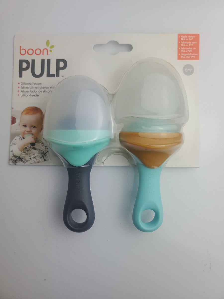Boon Pulp Silicone Feeder for Babies 6M+ (2 Pack) made without BPA