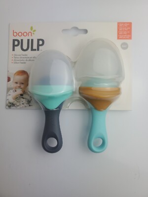 Boon Pulp Silicone Feeder for Babies 6M+ (2 Pack)  made without BPA or PVC