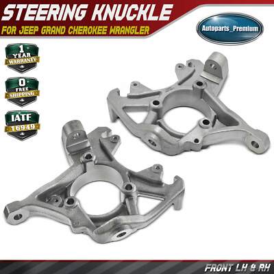 2x Front L & R Steering Knuckle for Jeep Grand Cherokee Wrangler 90-06 Comanche