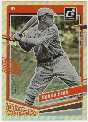 2023 Donruss Stat Line Orange Heine Groh /379 #169