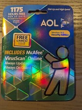 AOL 9.0 Security Edition CD - Metallic Blue  Green - Factory Sealed