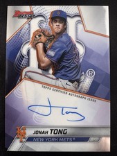 Topps 2025 Bowman's Best Jonah Tong Rookie Autograph Insert Mets #B25-JTO