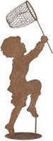 Clayre & Eef Dekofigur Kind Metall Rostoptik 33X13X88 Cm Landhausstil