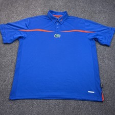 Nike Team x Florida Gators UF Polo Shirt Mens Size XL Blue Embroidered NCAA