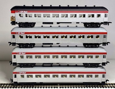 4 Model Power HO Scale Canadian CP Rail 67' Harriman Car Coaches inc Observation