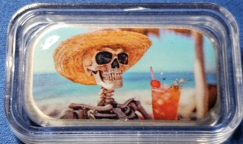 A 2oz Silver Haleybug Color Bar ONLY 60 Minted # 39 Of 60