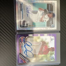 Lot Of 2 Autographed Topps Bowman Chrome Hunter Barnhart & Francisco Morales