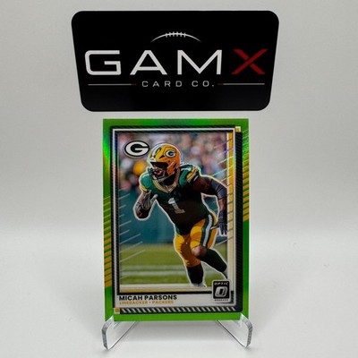 2025 Donruss Optic Micah Parsons Neon Green Prizm Color Match /199 #85 Packers